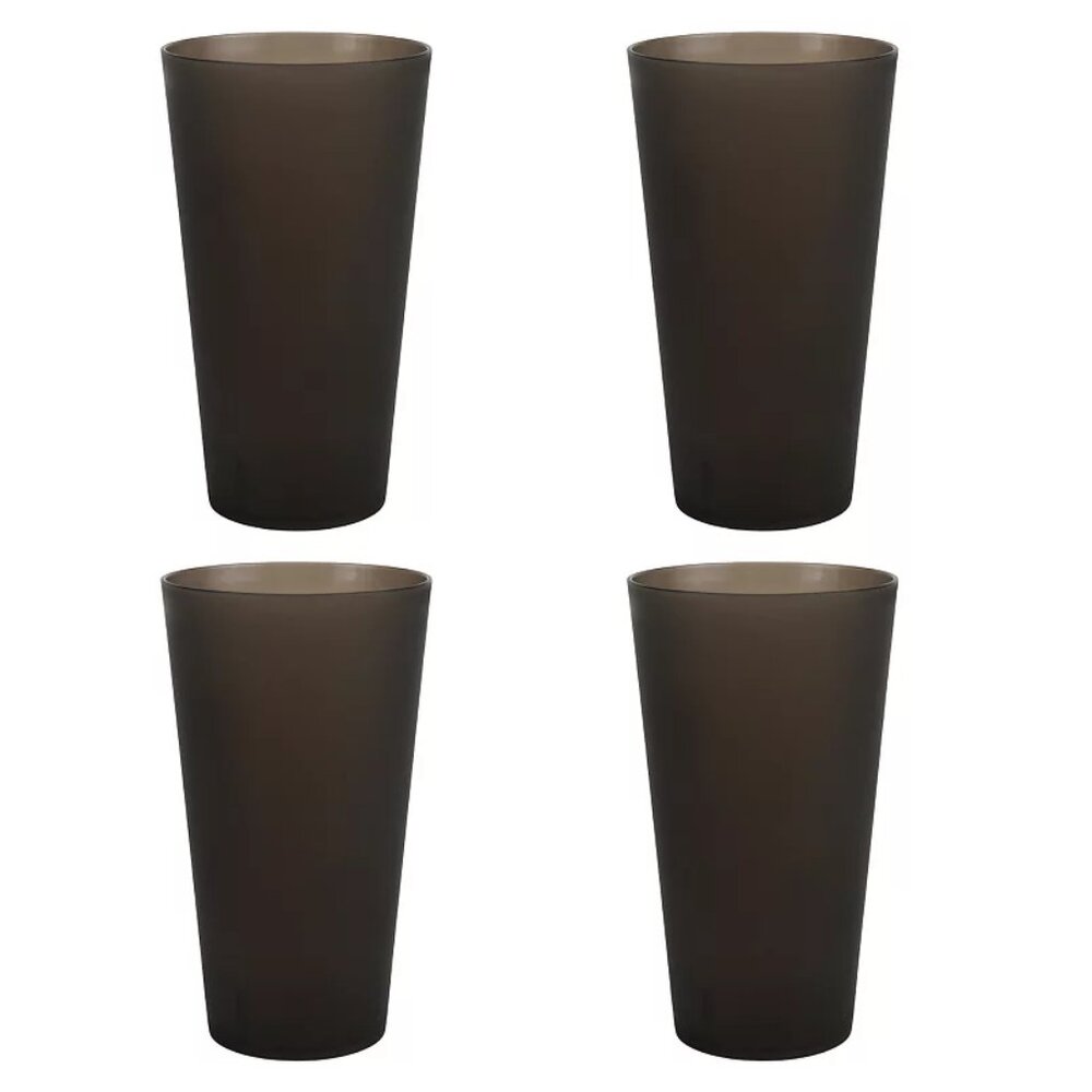 The Big One 4-pc. Plastic Tumbler Set Jet Black